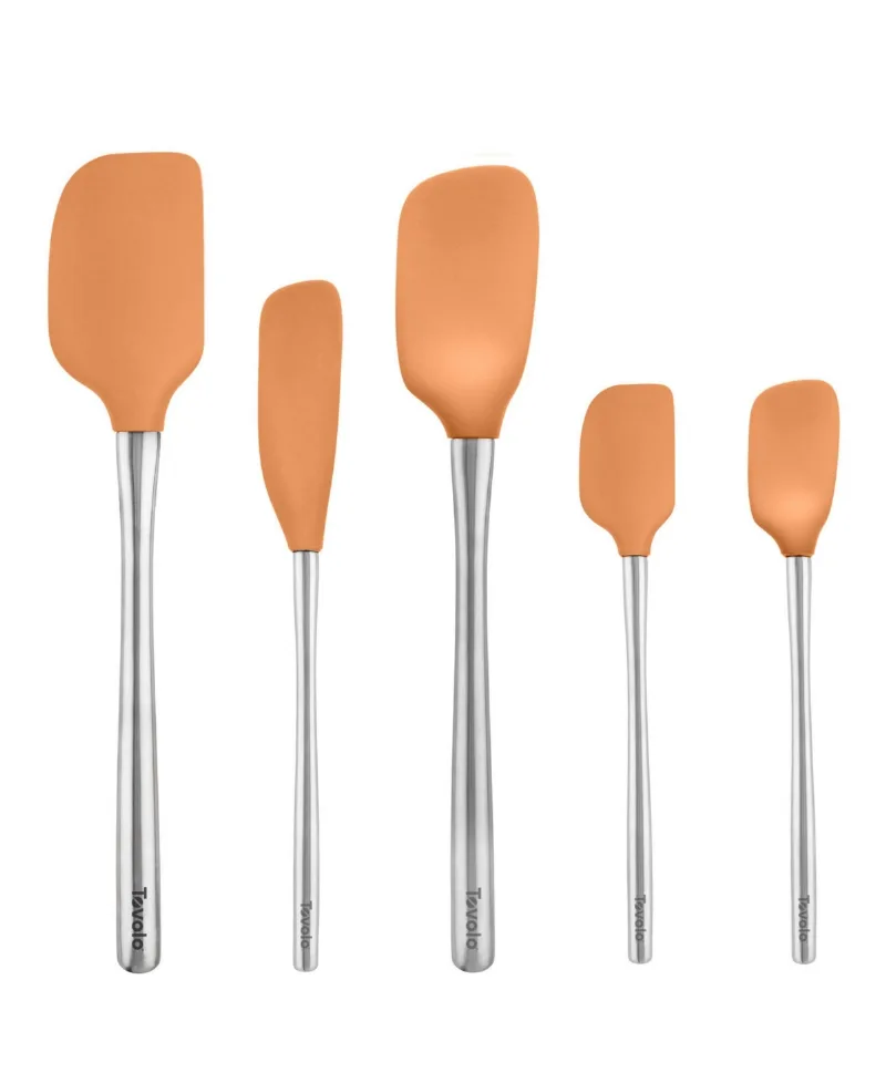 Tovolo Flex-Core 5-Pc. Stainless Steel Handle Spatula Set - Apricot
