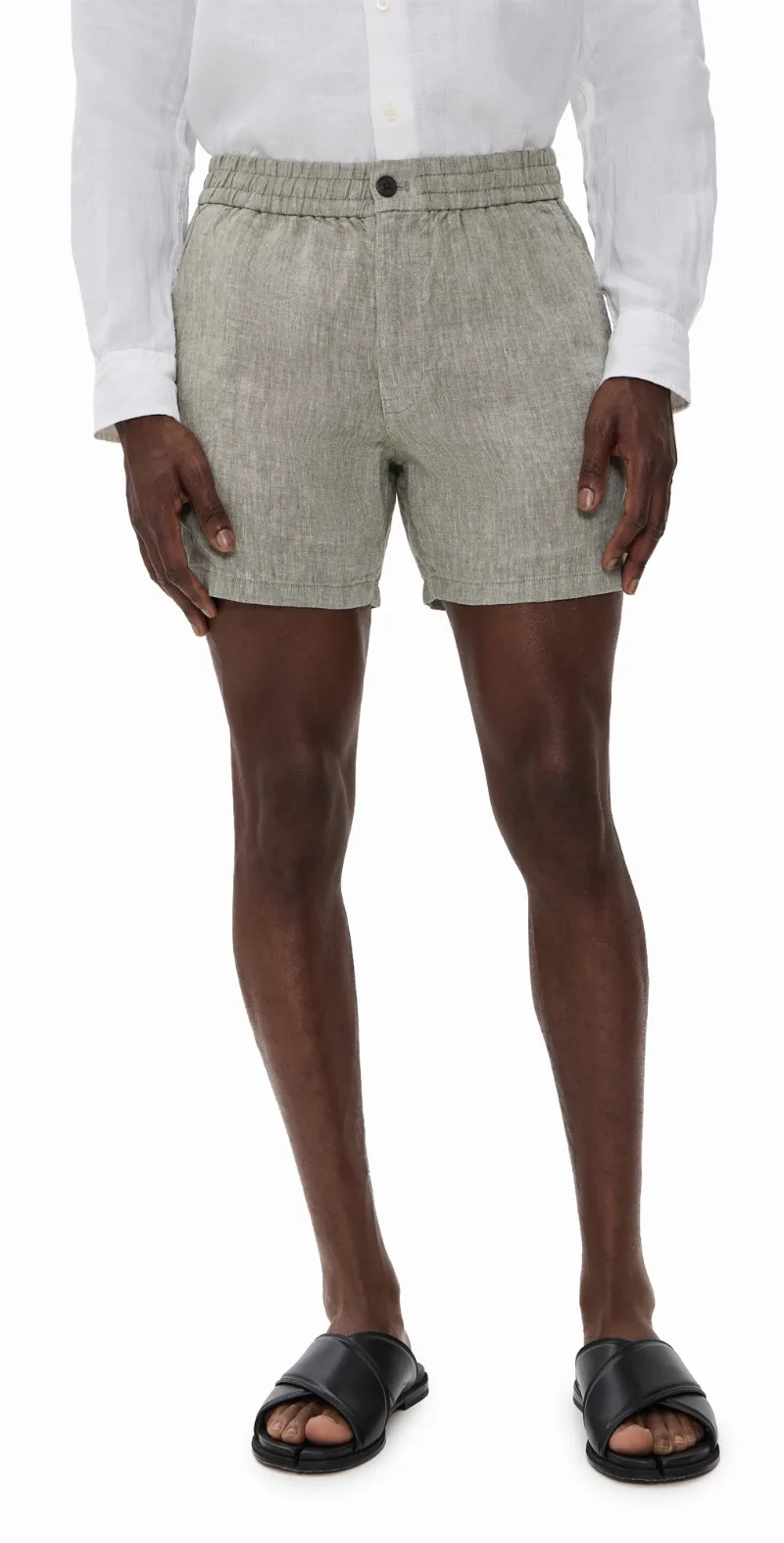 Madewell Madewell x Shopbop Everywear Linen Shorts 5 Light Sage XL