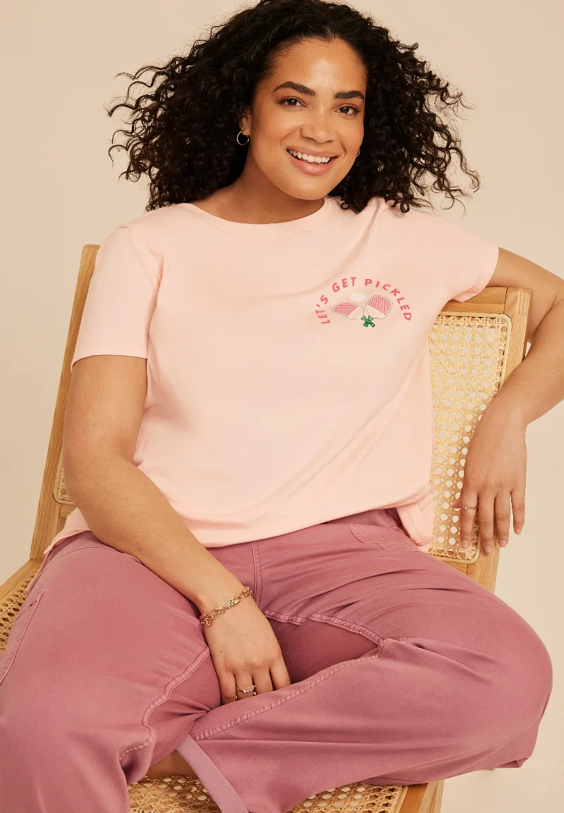 Maurices Plus Size Women's Lets Get Pickled Classic Fit Graphic Tee