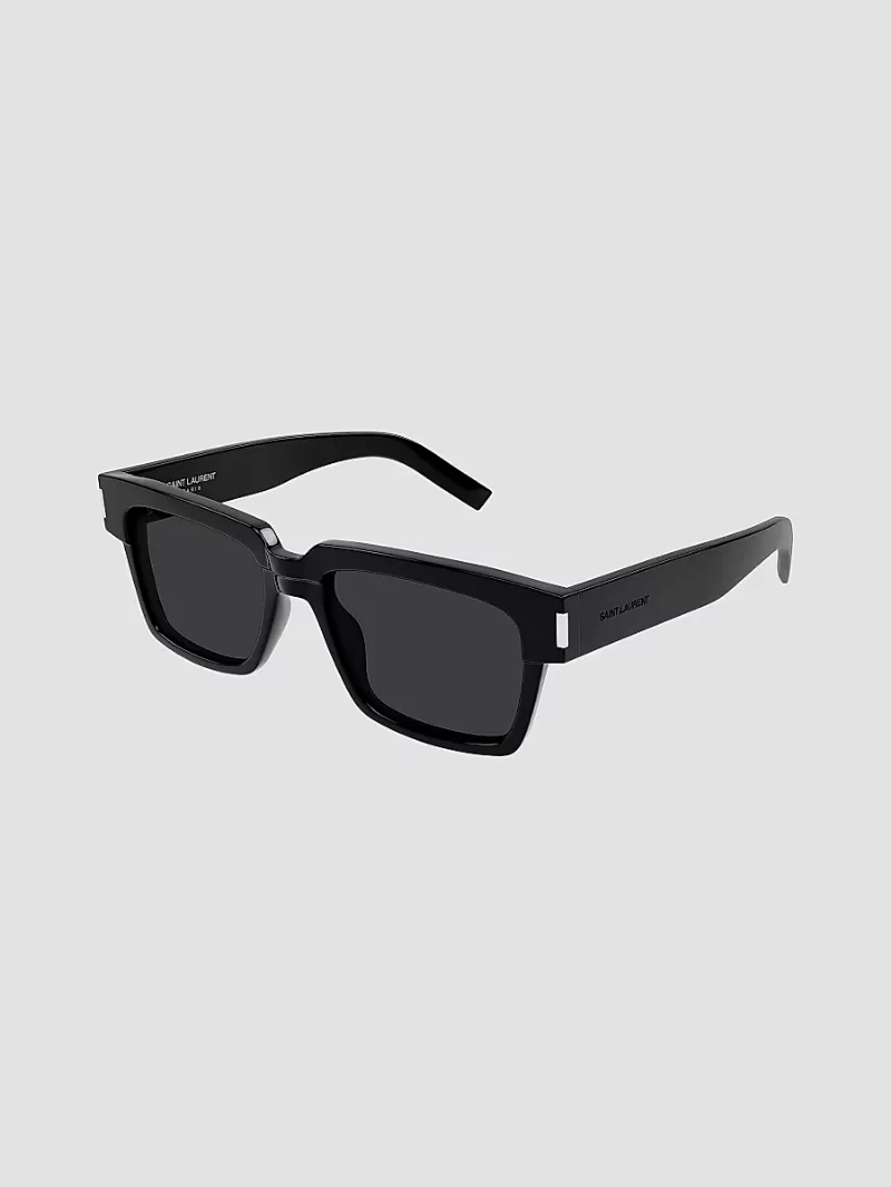 Saint Laurent Men's Corner Angle L SL 732 Vadim 54MM Squared Sunglasses - Dark Grey Black