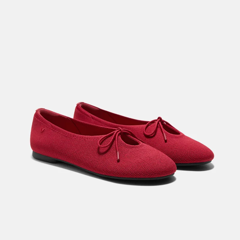 VIVAIA Round-Toe Lace-up Flats (Camora)|RUBY  RED|US 5