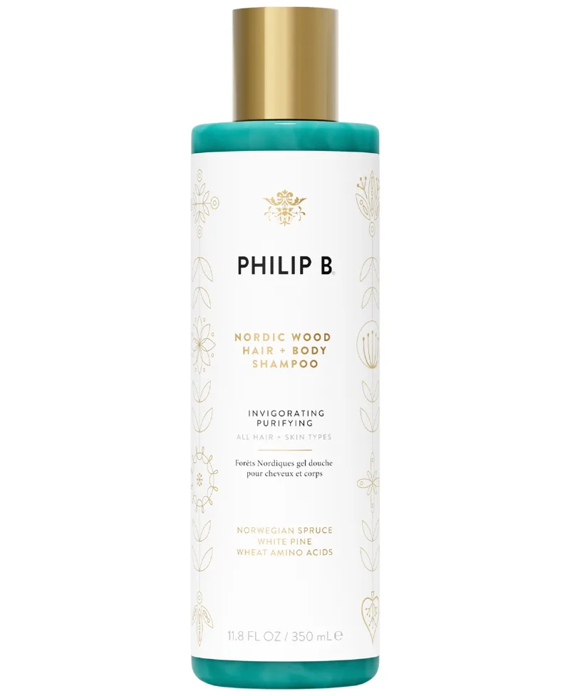 Philip B Nordic Wood Hair + Body Shampoo, 11.8 oz.