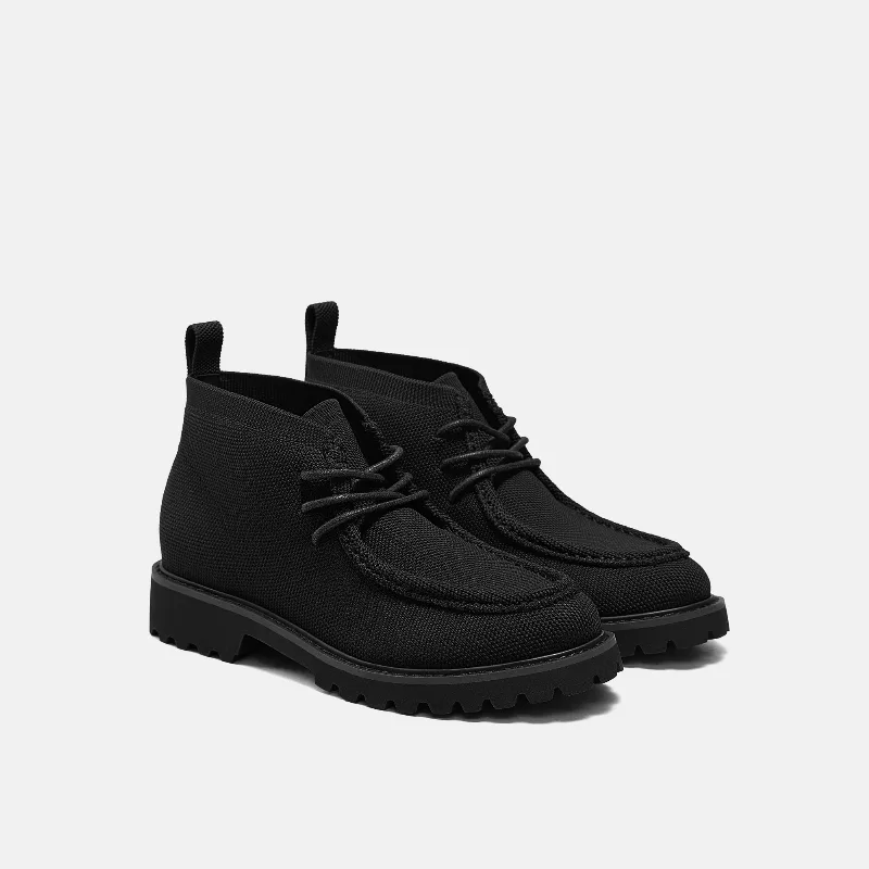 VIVAIA Round-Toe Lug Sole Ankle Boots (Francis)|BLACK|US 6