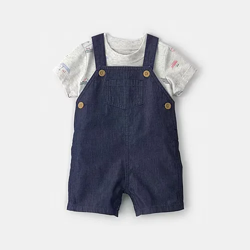 Carter's Baby Boys 2-pc. Shortall Set, 12 Months, Blue