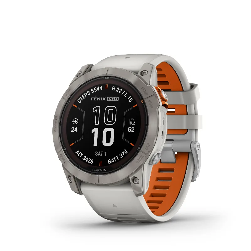Garmin fenix 7X Pro Sapphire Solar Titanium Multisport GSP Smartwatch - Fog Gray