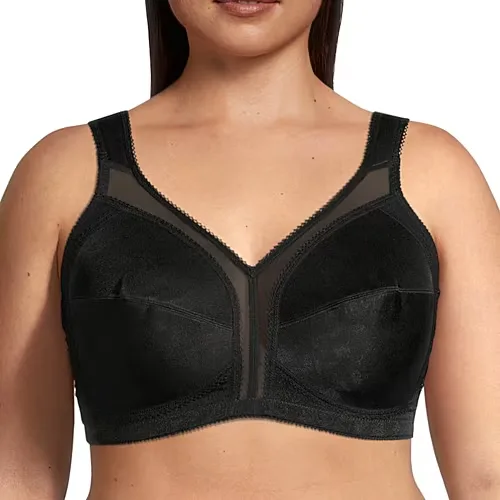 Underscore Cushion Strap Unlined Wirefree Full Coverage Bra, Dd, Black