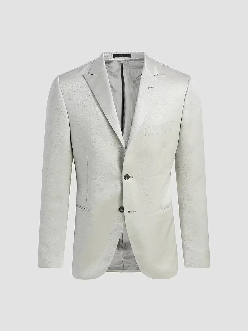Corneliani Men's Floral Jacquard Evening Jacket - Sage - Size 46