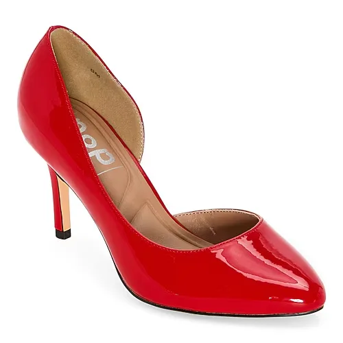 Pop Avienna Womens Pointed Closed Toe Stiletto Heel Pumps, 6 Medium, Red