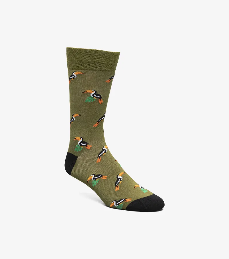 Florsheim Shoes Toucan Men's Crew Dress Socks Olive