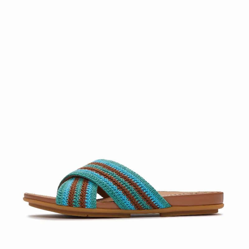 GRACIE Stripe-Webbing Cross Slides