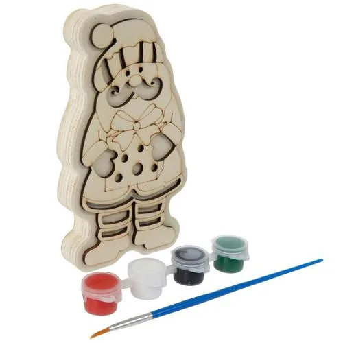 Santa Claus Wood Painting Craft Kit