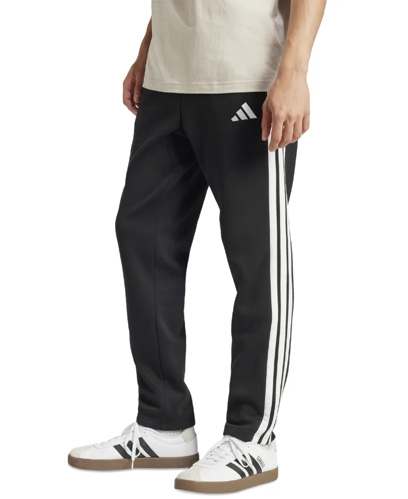 adidas Men's Essentials Regular-Fit 3-Stripes Track Pants - Black/White