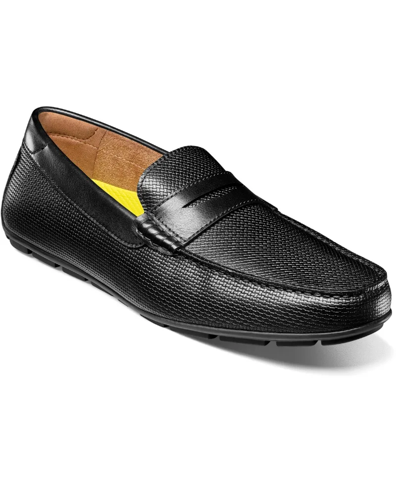 Florsheim Men's Motor Moc Toe Penny Driving Loafer - Black
