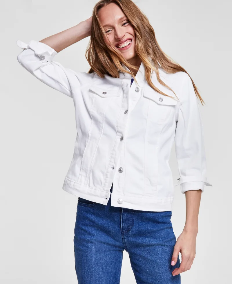 Gloria Vanderbilt Women's Amanda Classic Denim Jacket - Vintage White