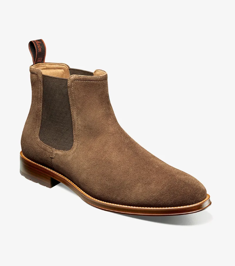 Florsheim Shoes Rucci Lug Plain Toe Chelsea Boot Brown Suede Size 10.5