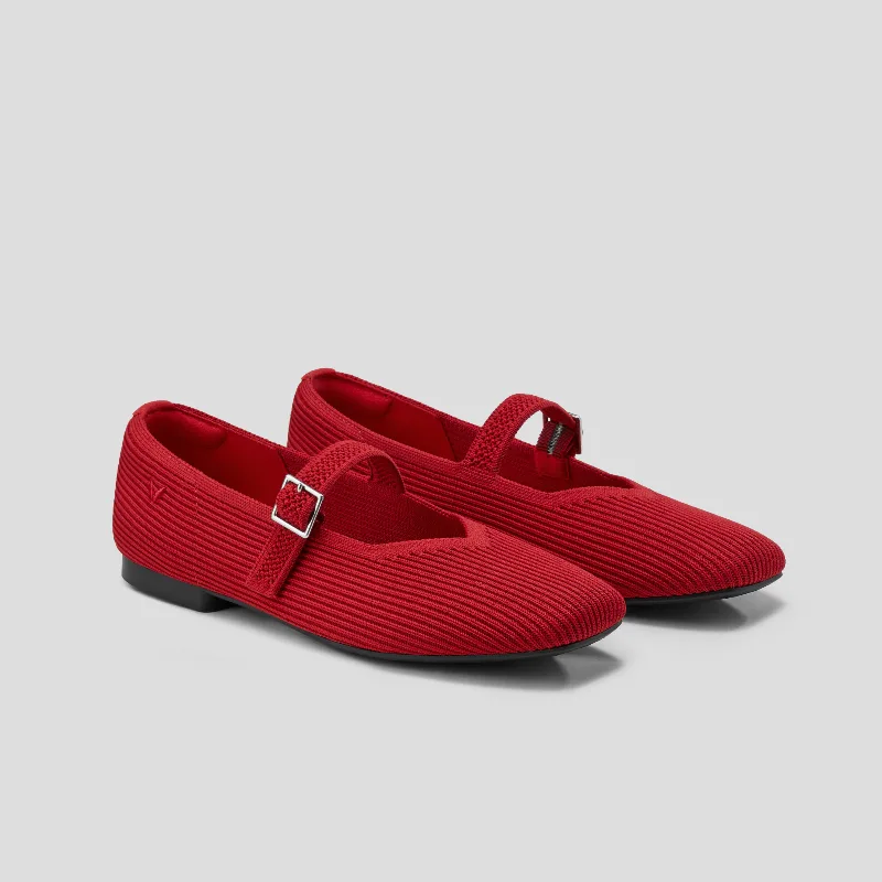 VIVAIA Square-Toe Mary Janes (Margot Mary Jane)|RUBY RED|US 8.5