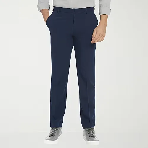 Van Heusen Ultra Flex Mens Classic Fit Dress Flat Front Pant, 32 30, Blue