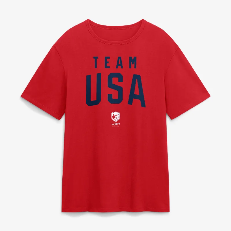 Fanatics MTO Label Men's Red Team USA Summer Games Fencing T-Shirt