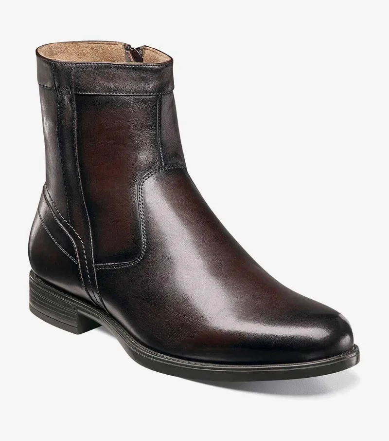 Florsheim Shoes Midtown Plain Toe Zipper Boot Brown Size 9.5