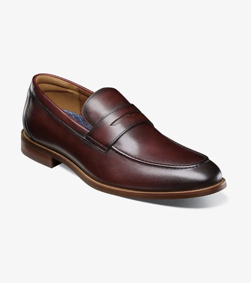 Florsheim Shoes Rucci Moc Toe Penny Loafer Burgundy Size 7