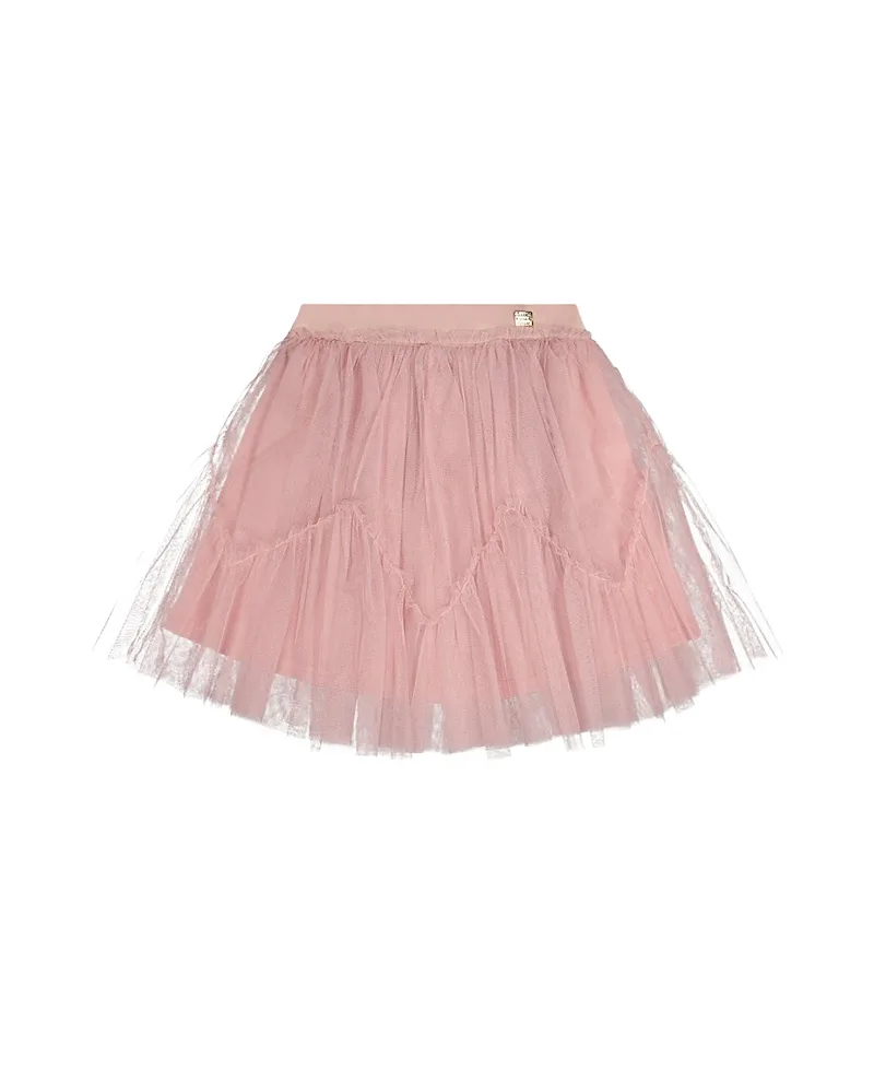 Deux par Deux Girls' Tiered Mesh Elastic Waist Skirt - Little Kid