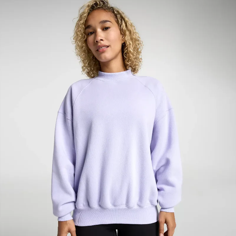 DSG Women's Classic Fleece Crew Neck, Small, Light Purple
