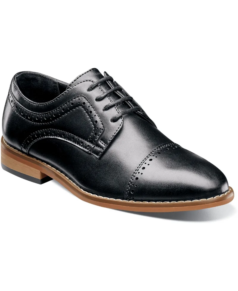 Stacy Adams Big Boy Dickinson Cap Toe Oxford Shoe - Black