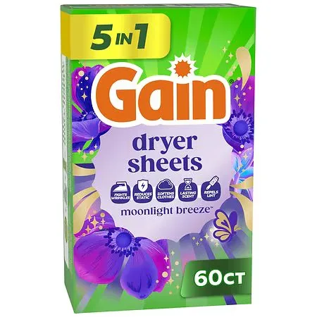 Gain Dryer sheets Moonlight Breeze - 60.0 ea