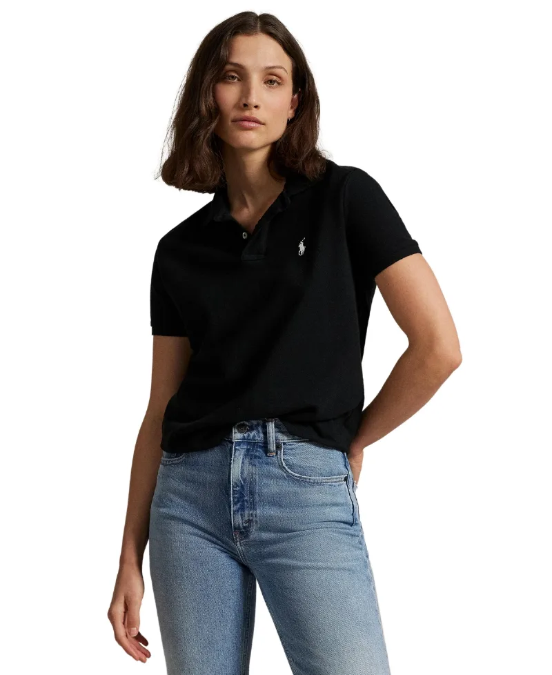 Polo Ralph Lauren Women's Classic-Fit Mesh Polo Shirt - Polo Black