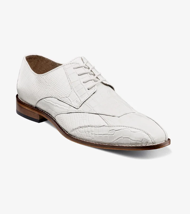 Stacy Adams Shoes Tristano Modified Bike Toe Oxford White Size 11