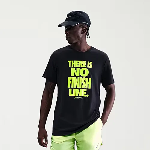 Nike Just Do It Mens Crew Neck Short Sleeve Regular Fit Graphic T-Shirt, Medium, Black