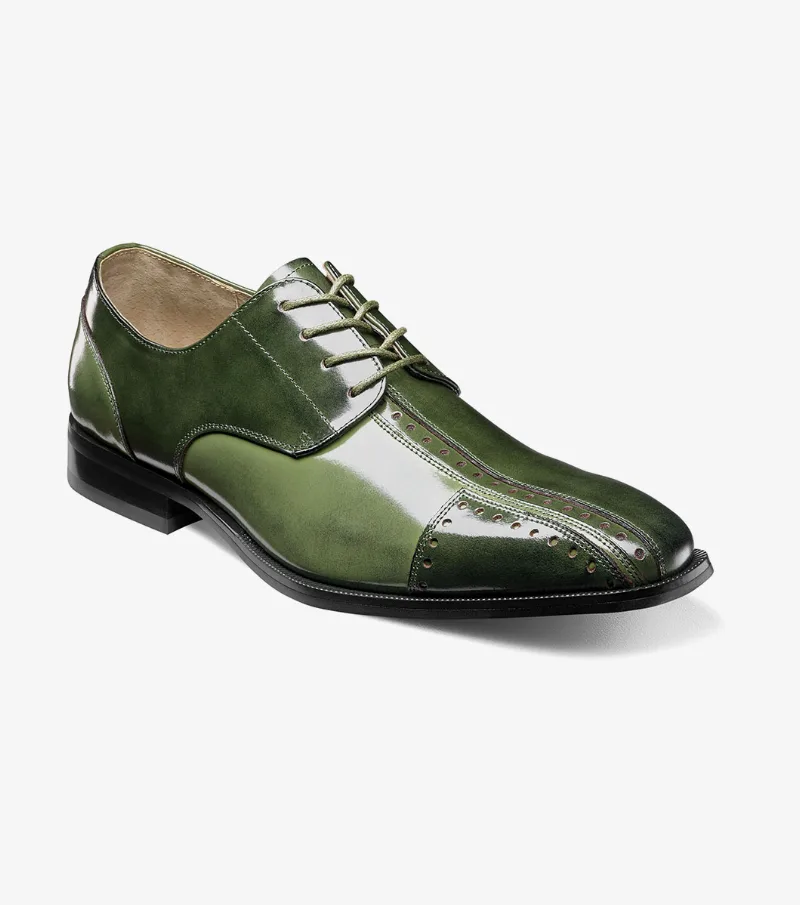Stacy Adams Shoes Palmento Modified Cap Toe Oxford Green Multi Size 11