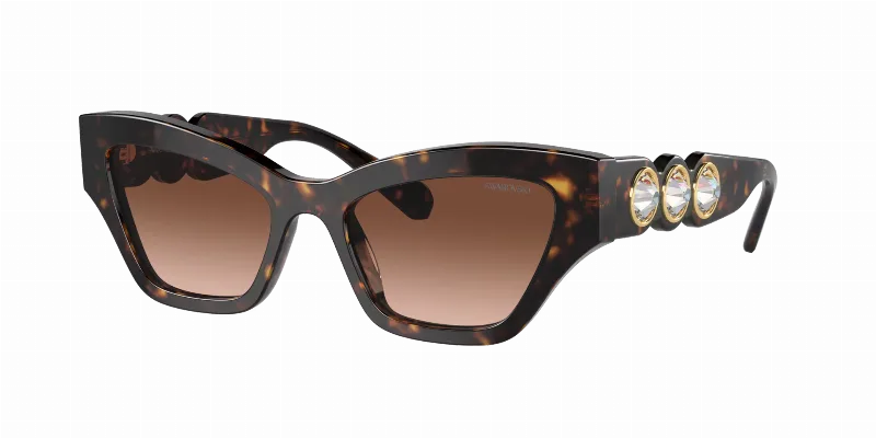 SWAROVSKI Woman Sunglasses SK6021  -  Frame color: Havana, Lens color: Gradient Brown