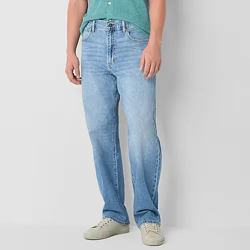 mutual weave Mens Loose Fit Jean, 38 30, Blue