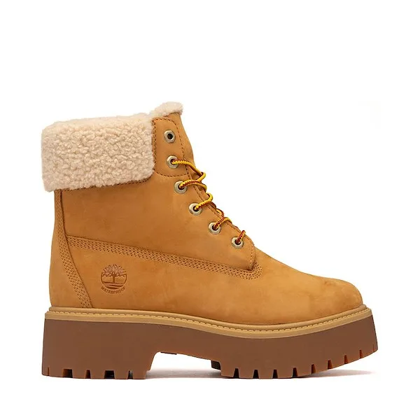 Womens Timberland Stone Street Warm-Lined Waterproof Platform Boot - Wheat