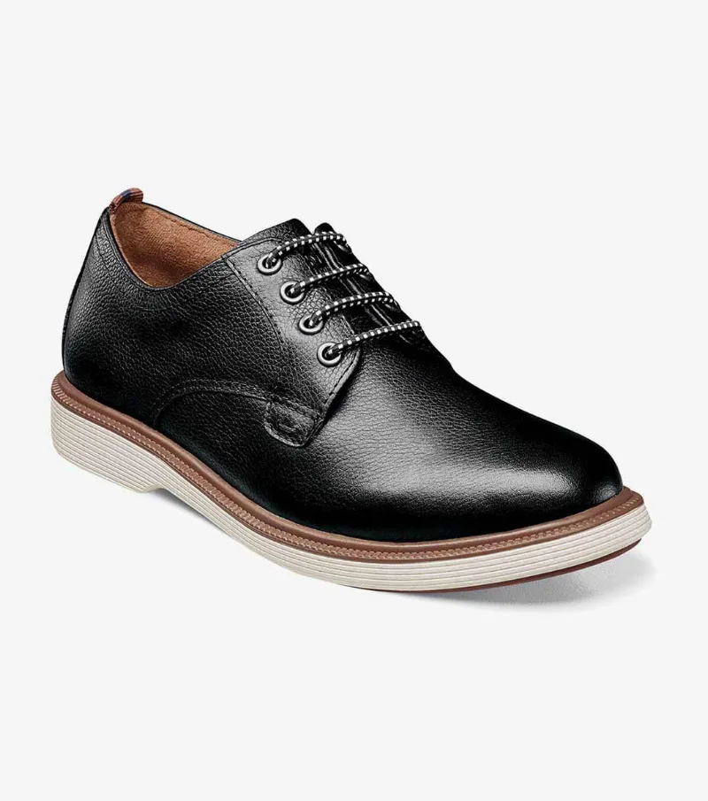 Florsheim Shoes Supacush Jr. Boys Plain Toe Oxford Black Size 1 Little Kid