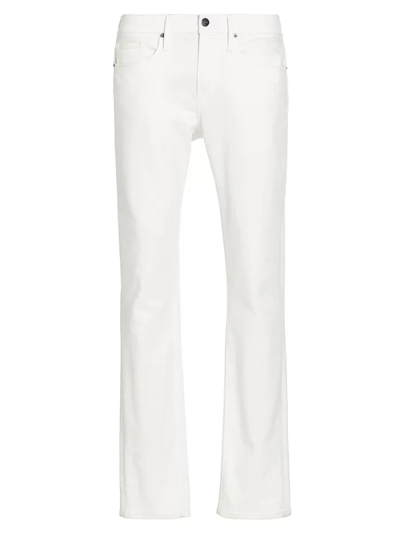 FRAME Men's L'Homme Cotton-Blend Slim-Fit Jeans - Whisper White - Size 40