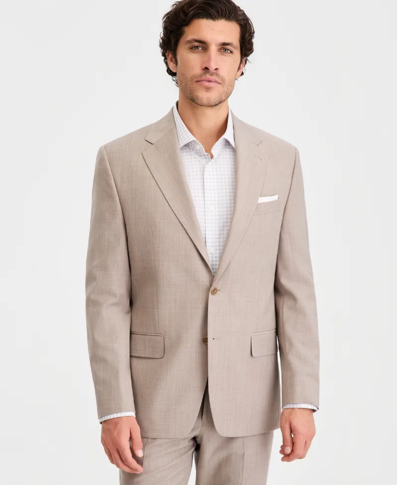 Michael Kors Men's Classic Fit Wool Blend Suit Separates Jacket - Tan/brown