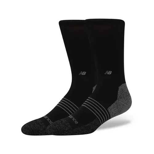 New Balance Unisex Pro Training Cushion Crew Socks 2 Pack - Black (Size S)
