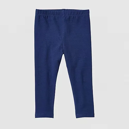 Okie Dokie Baby Girls Knit Skinny Full Length Leggings, Newborn, Blue