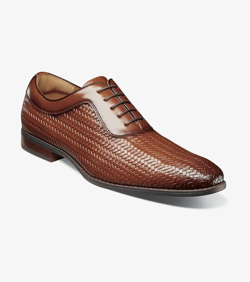 Stacy Adams Shoes Nealon Plain Toe Oxford Cognac Size 15