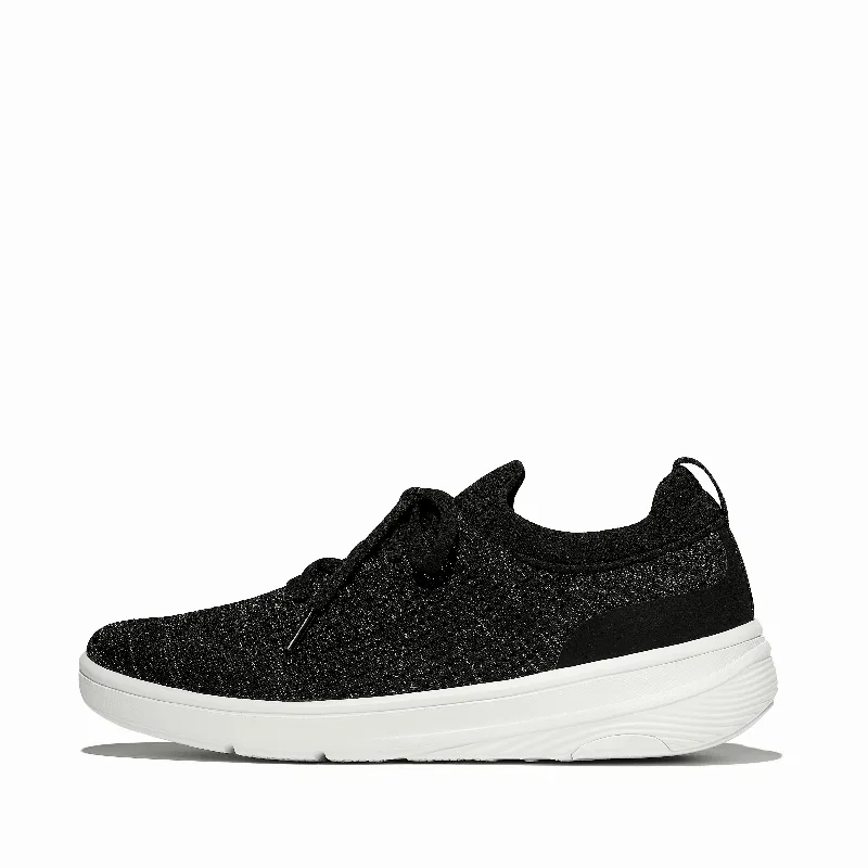 SUPER-Q Knit Slip-On Laced Sneakers