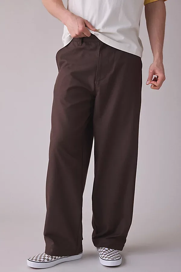 Urban Outfitters UO Noel Baggy Trouser Pants in Chocolate, Men's at Urban Outfitters