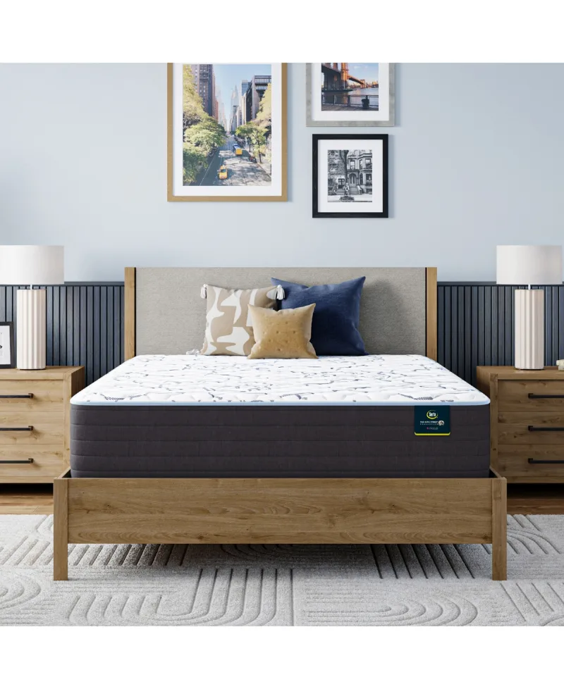 Serta 34th Street 13" Extra Firm Tight Top Mattress Set, Queen Split