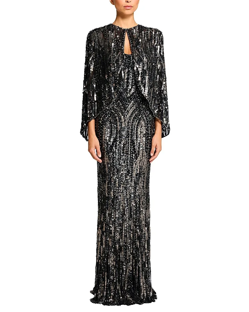 Jenny Packham Vulsa Sequin-Embellished Maxi Dress