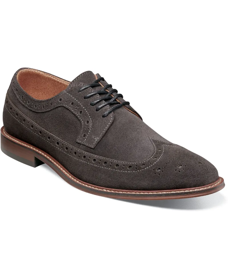 Stacy Adams Men's Marligan Wingtip Oxford Shoes - Dark Gray