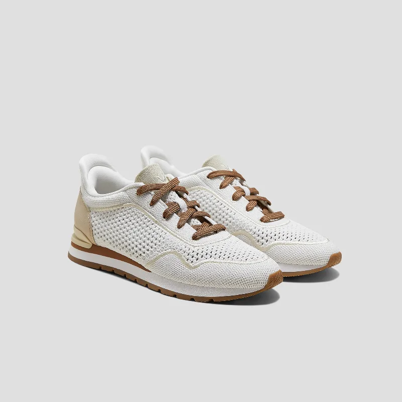 VIVAIA Unisex Slip-On Mesh Sneakers (Allday)|WHITE BUFF BEIGE|EU 43