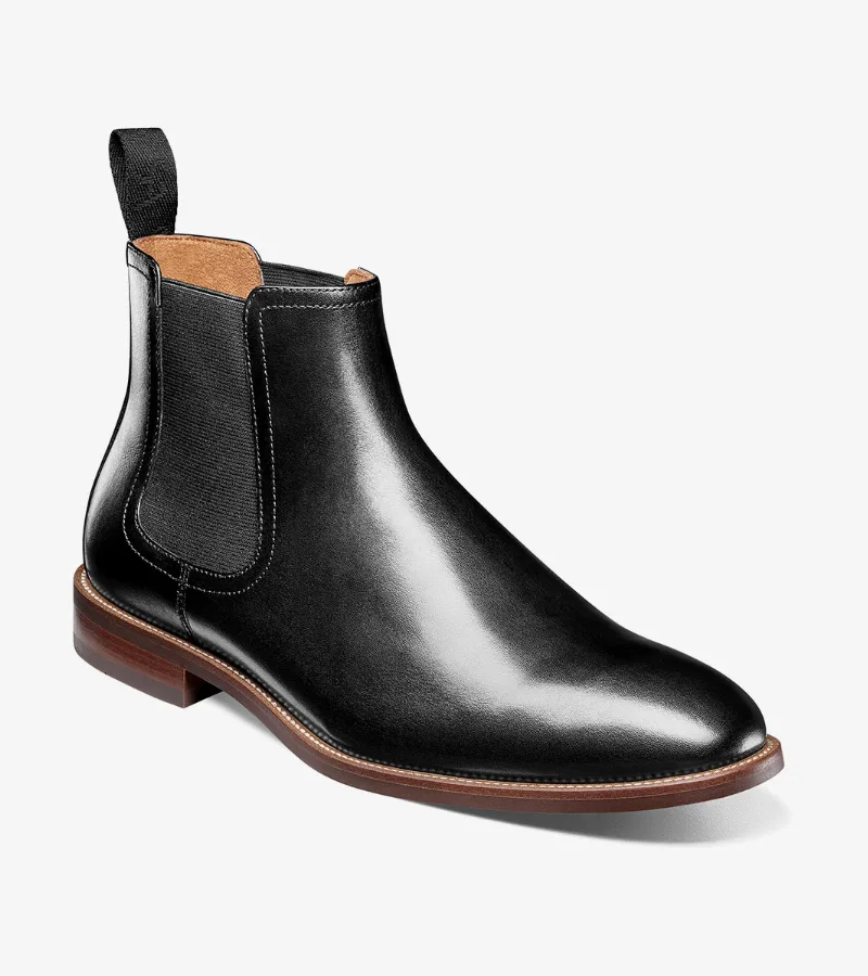 Florsheim Shoes Rucci Plain Toe Gore Boot Black Size 9.5