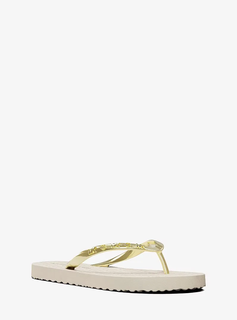 Signature Logo Flip Flops in BROWN - Sale | Michael Kors [US]
