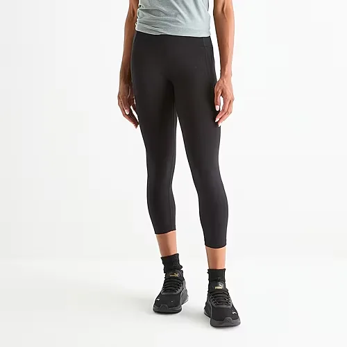 Xersion EverUltra Womens High Rise 21" Cropped Legging, X-large, Black